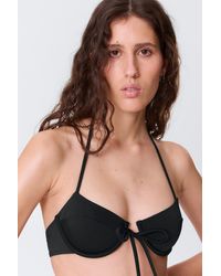 Weekday - Strappy Wired Halter Bikini Top - Lyst