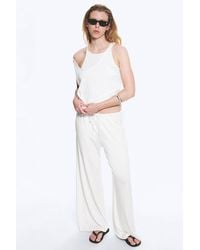 Weekday - Mid Rise Loose Wide Leg Lyocell Trousers - Lyst