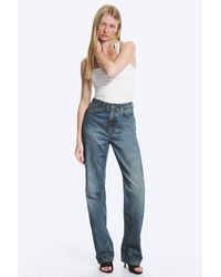 Weekday - Rowe Super High Waisted Regular Straight Jeans - Lyst