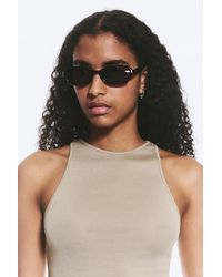Weekday - Thin Oval Frame Sunglasses - Lyst