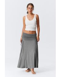 Weekday - Drapierter Maxirock Mit Kordelzug - Lyst