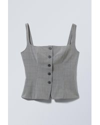 Weekday - Square Neck Waistcoat Top - Lyst