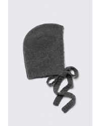 Monki - Tied Knit Bonnet - Lyst