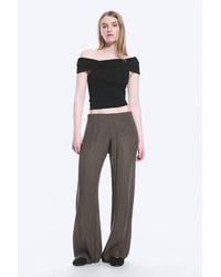 Weekday - Crinkled Low-Rise Wide-Leg Trousers - Lyst
