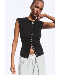 Weekday - Pearl Button Up Top - Lyst