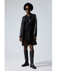 Weekday - Zoe Coated Faux Leather Coat - Lyst