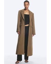 Monki - Fitted Single-Breasted Wool-Blend Coat - Lyst