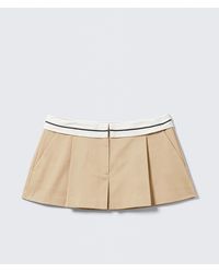 Monki - Folded Waist Pleated Mini Skirt - Lyst