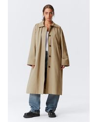 Weekday - Single-Breasted Oversized Car Coat - Lyst