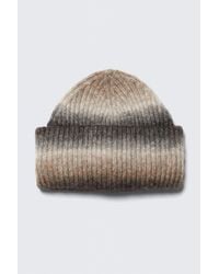 Weekday - Knitted Fold-Up Ribbed Beanie - Lyst
