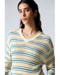 Weekday - Entspannter Strickpullover Mit V-Ausschnitt - Lyst