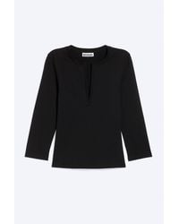 Weekday - Split V-Neck Three-Quarter Sleeve Top - Lyst