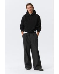 Weekday - Mid Rise Loose Baggy Leg Nylon Trousers - Lyst