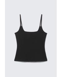 Monki - Slim Strap Tank Top - Lyst