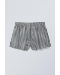 Weekday - Relaxed Boxer Cotton Shorts - Lyst