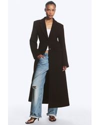 Monki - Fitted Single-Breasted Wool-Blend Coat - Lyst