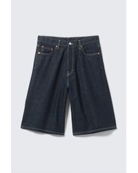 Weekday - Astro Mid Rise Loose Baggy Denim Shorts - Lyst