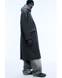 Weekday - Oversized Single-Breasted Wool Blend Coat - Lyst