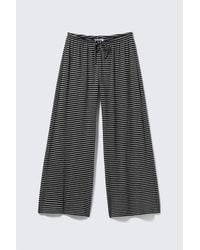 Weekday - Mid Rise Loose Wide Leg Lyocell Trousers - Lyst