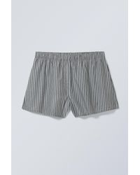 Weekday - Relaxed Boxer Cotton Shorts - Lyst