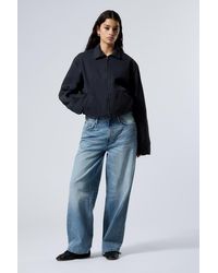 Weekday - Lockere Zip-Jacke Aus Baumwoll-Twill - Lyst