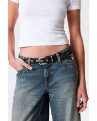 Weekday - Metal Eyelet Faux Leather Belt - Lyst