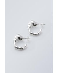 Weekday - Irregular Recycled Zinc Hoop Earrings - Lyst