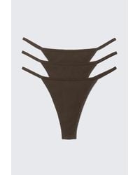 Weekday - 3Er-Pack Strings "Stella" Aus Gerippter Baumwolle - Lyst