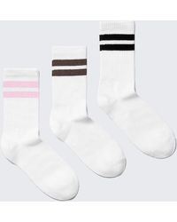 Weekday - 3-Pack Striped Crew Socks - Lyst