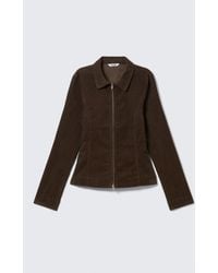Weekday - Fitted Corduroy Zip-Up Jacket - Lyst