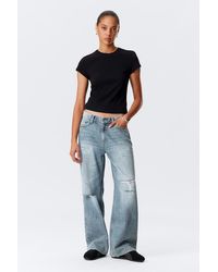Weekday - Dynasty Low Rise Loose Wide Leg Jeans - Lyst