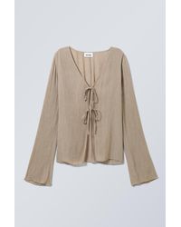 Weekday - Slim Tie Top - Lyst