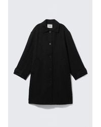 Monki - Knee-Length Single-Breasted Coat - Lyst