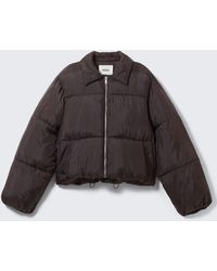 Monki - Collared Puffer Jacket - Lyst