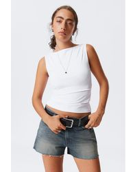 Weekday - Annie Sleeveless Boat-Neck Top - Lyst