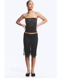 Monki - Double Layered Mesh Skirt - Lyst