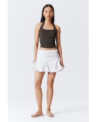 Weekday - Gathered Mini Skirt - Lyst