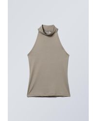 Weekday - Ärmelloses Turtleneck-Top Mit Schmaler Passform - Lyst