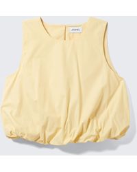 Monki - Balloon Hem Sleeveless Poplin Top - Lyst