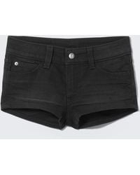 Cheap Monday - Booty Bei Low Rise Mini Denim Shorts - Lyst
