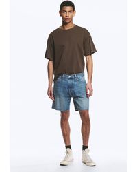 Weekday - Space Relaxed Mid-Thigh Denim Shorts - Lyst