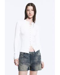 Weekday - Ribbed Long-Sleeved Cardigan - Lyst
