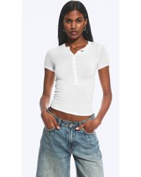 Weekday - Henley Short-Sleeved Top - Lyst