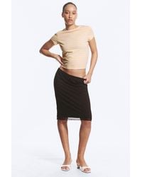 Monki - Layered Mesh Midi Skirt - Lyst