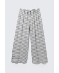 Weekday - Mid Rise Loose Wide Leg Lyocell Trousers - Lyst