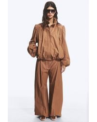 Monki - Oversized Funnel‑Neck Track Jacket - Lyst