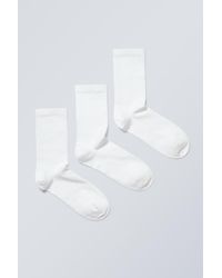 Weekday - Socken Eleven 3Er-Pack - Lyst