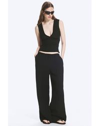 Weekday - Low Wide Pull-On Crinkle Trousers - Lyst