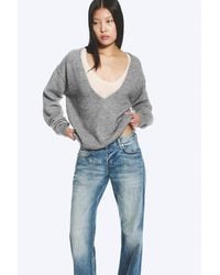 Weekday - Loose V-Neck Knitted Jumper - Lyst