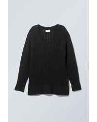 Weekday - Farila Oversized Pullover Im Used-Look - Lyst